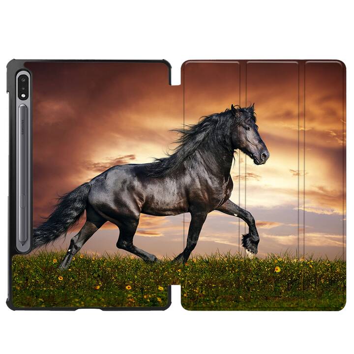 EG coque pour Samsung Galaxy Tab S8+ 12.4" (2022) - marron - cheval