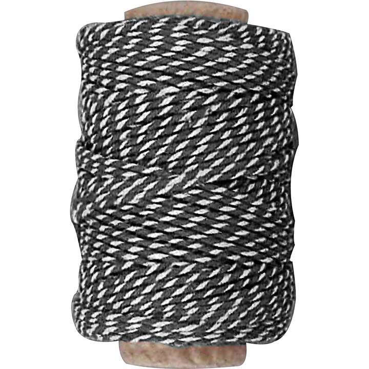 CREATIV COMPANY Ruban textile (Noir, Blanc, 50 m)