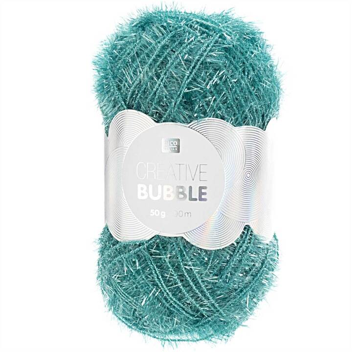 RICO DESIGN Laine Creative Bubble (50 g, Bleu, Turquoise)