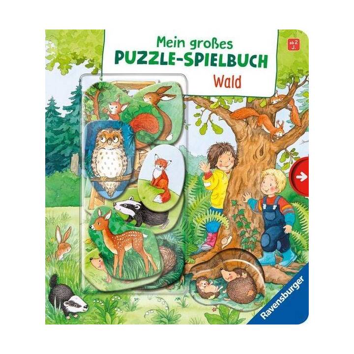 Mein grosses Puzzle-Spielbuch: Wald