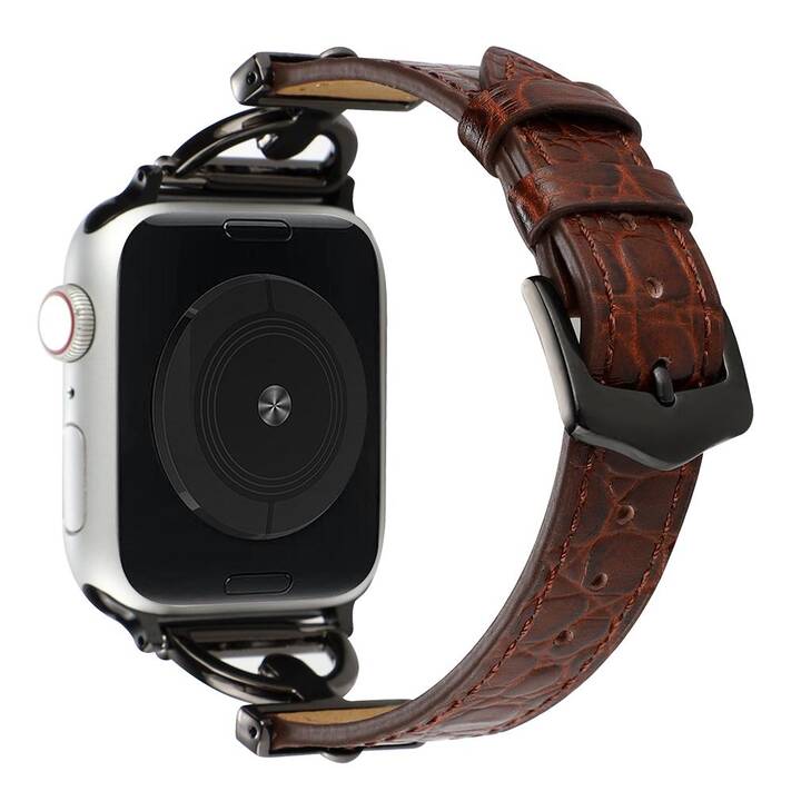 EG Bracelet (Apple Watch 45 mm / 42 mm / 49 mm / 44 mm, Brun foncé)