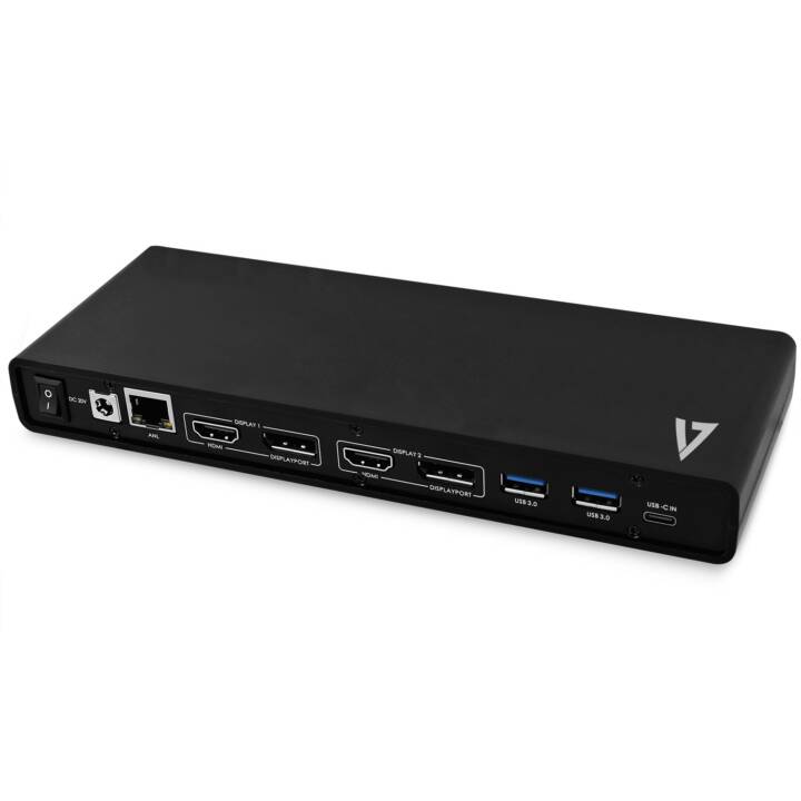 VIDEOSEVEN Stations d'accueil (2 x HDMI, 2 x Port écran, USB 3.0 de type C, 4 x USB 3.0 de type A, RJ-45 (LAN))