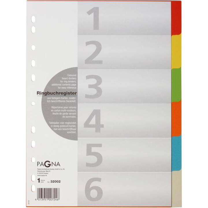 PAGNA Répertoire (6 x A4, Coloré)