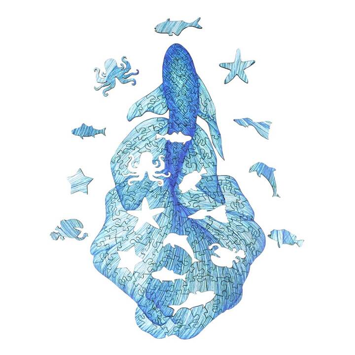 EG Puzzle (100 Teile) - blau - Fisch