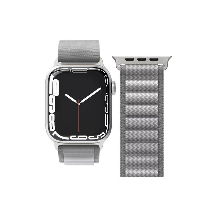 VONMÄHLEN Action Loop Armband (Apple Watch Series 7 / Series 5 / Series 8 / Series 3 / Series 6 / Series 4, Hellgrau)