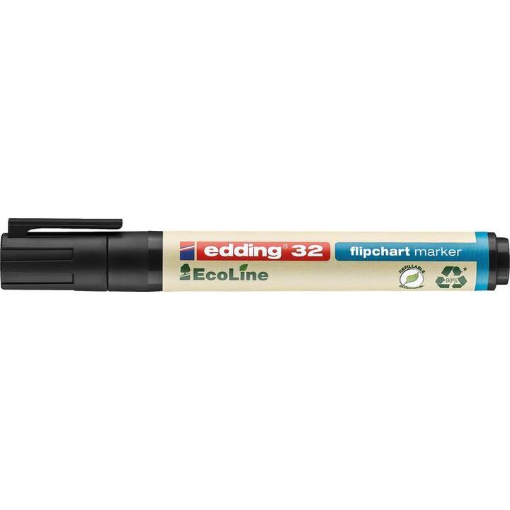 EDDING Flipchart Marker EcoLine 32 (Schwarz, 1 Stück)