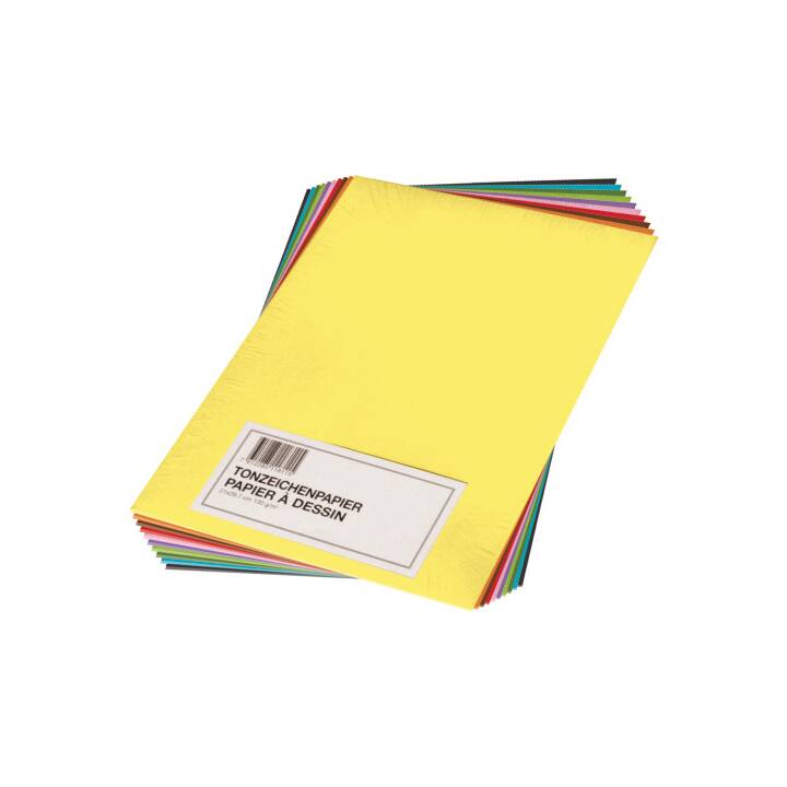 PAPYRUS Tonzeichenpapier (Farbig assortiert, A4, 100 Stück)
