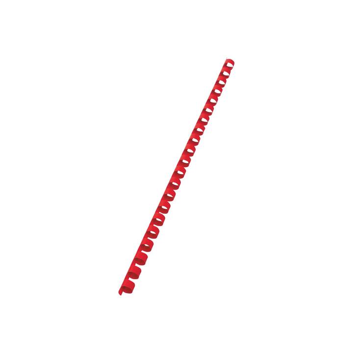 GBC Anneaux de reliure plastique (10 mm, Rouge)