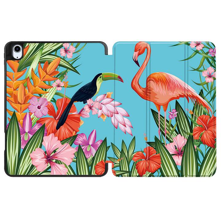 EG coque pour iPad Air 10.9" (2022) 5e génération - vert - flamant rose