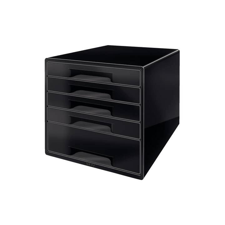 LEITZ Büroschubladenbox Cube (A4, 28.7 cm  x 27 cm  x 36.3 cm, Schwarz)