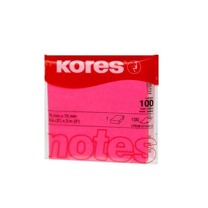 KORES Notes autocollantes (80 feuille, Pink)