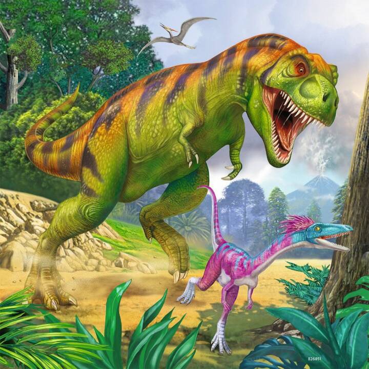 RAVENSBURGER Dinosaure Animaux Puzzle (3 x 49 x)