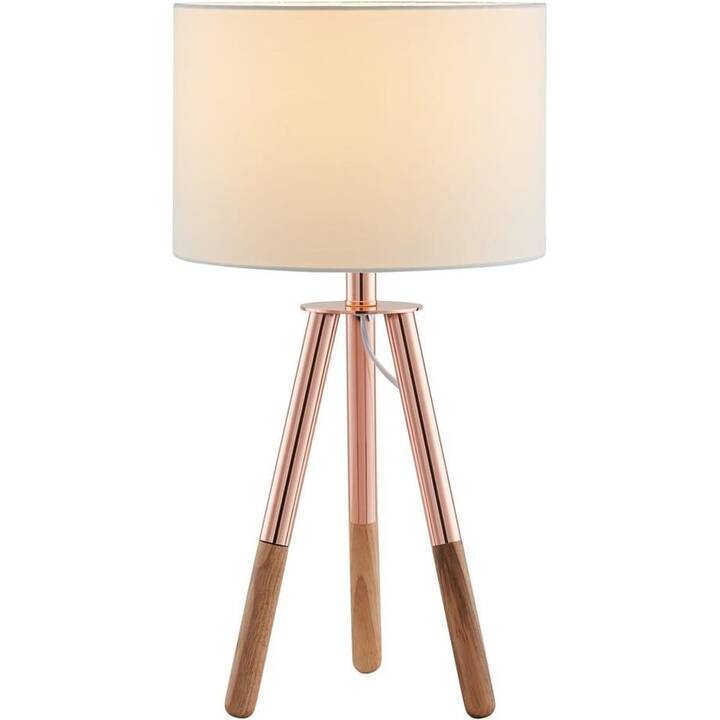 SALESFEVER Lampe de table (Beige, Cuivre, Blanc)