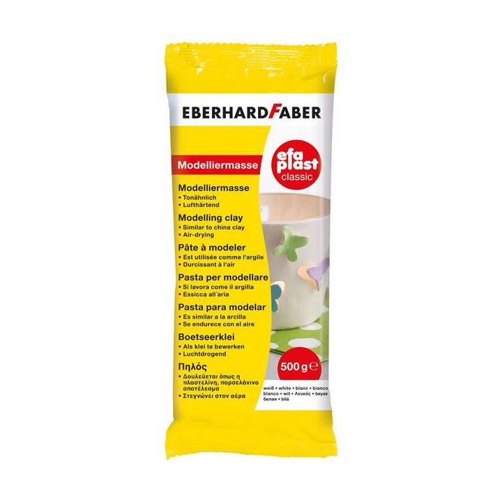 EBERHARDFABER Pâte à modeler Efa Plast Classic (500 g, Blanc)