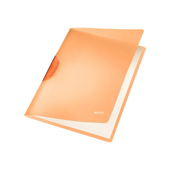 LEITZ Klemmhefter Rainbow (Transparent, Orange, A4, 1 Stück)