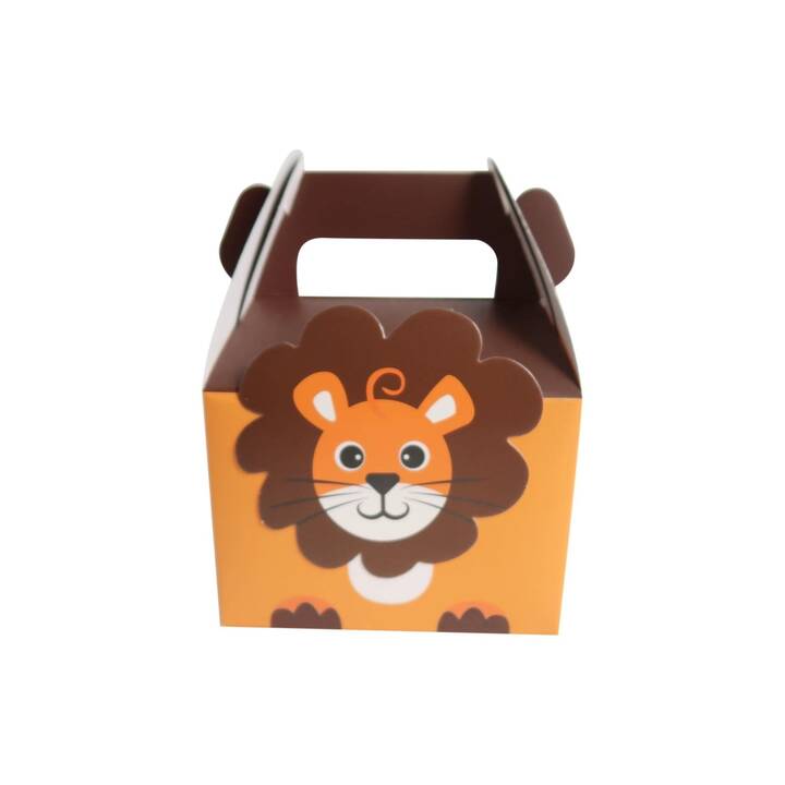 CUTMYCOOKIES Boîtes cadeau Safari (6 Stk, Ours, Lion, Renard, Chien, Zèbre, Éléphant)