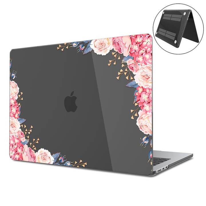 EG Coque rigide (Macbook Air 15" M3 2024, Fleurs, Transparent)