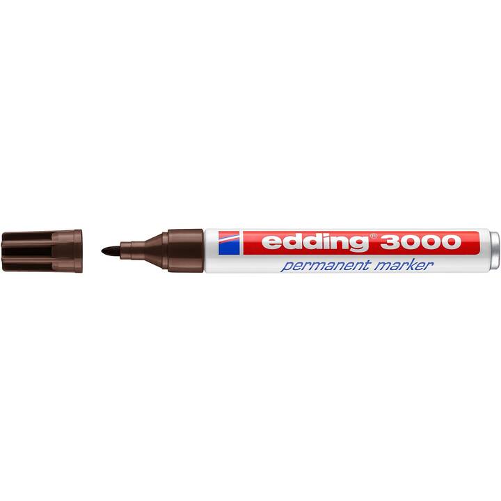 EDDING Marqueur permanent 3000 (Brun foncé, 1 pièce)