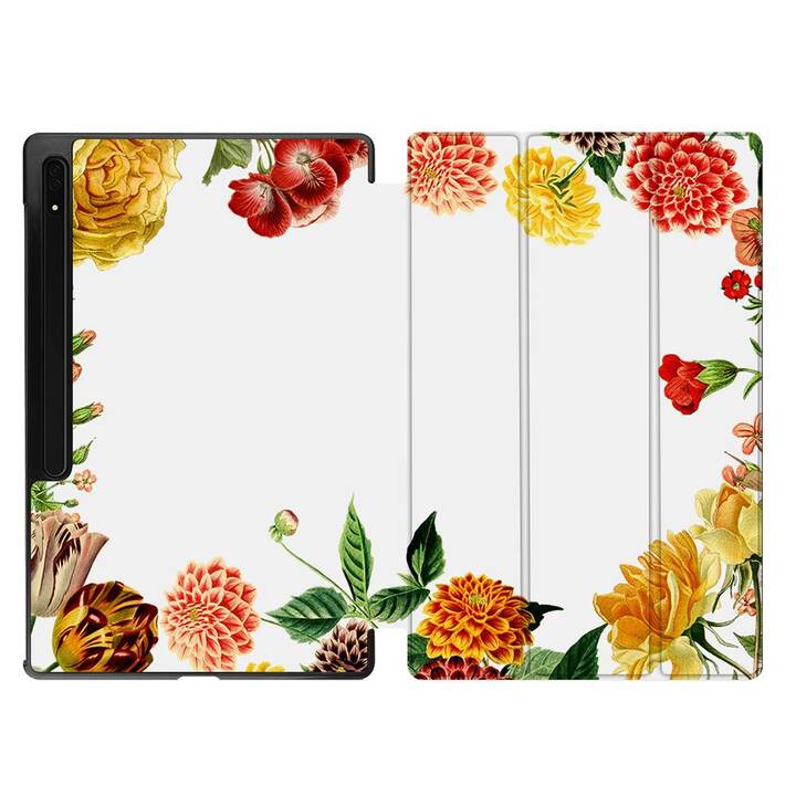 EG Housse (11", Galaxy Tab S9, Fleurs, Orange)