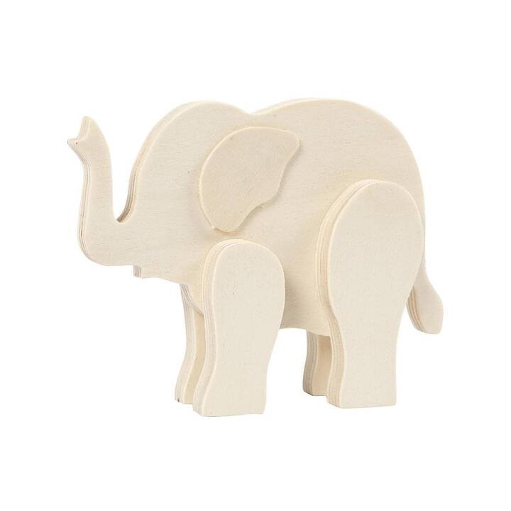 CREATIV COMPANY Holzartikel Figur Elefant (1 Stück)