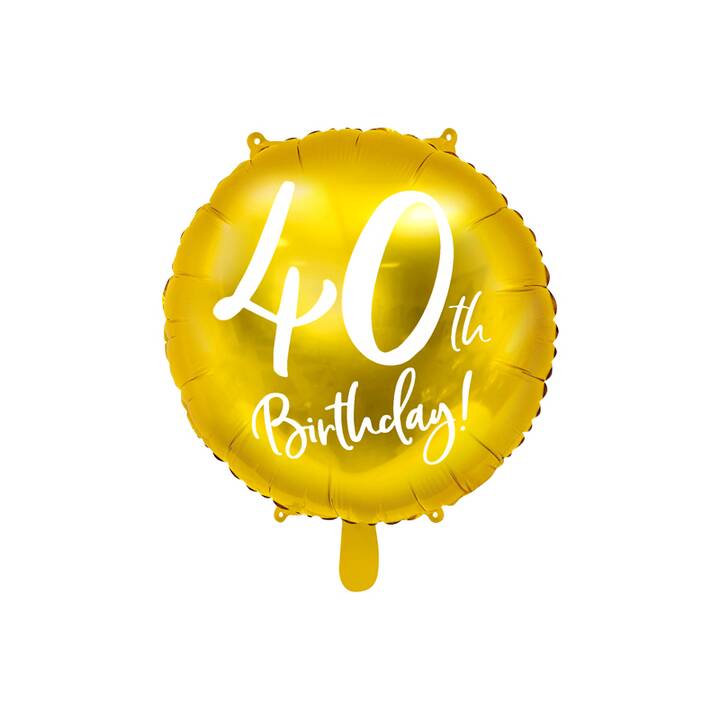 PARTYDECO Ballon en feuille 40th Birthday (450 mm, 1 pièce)