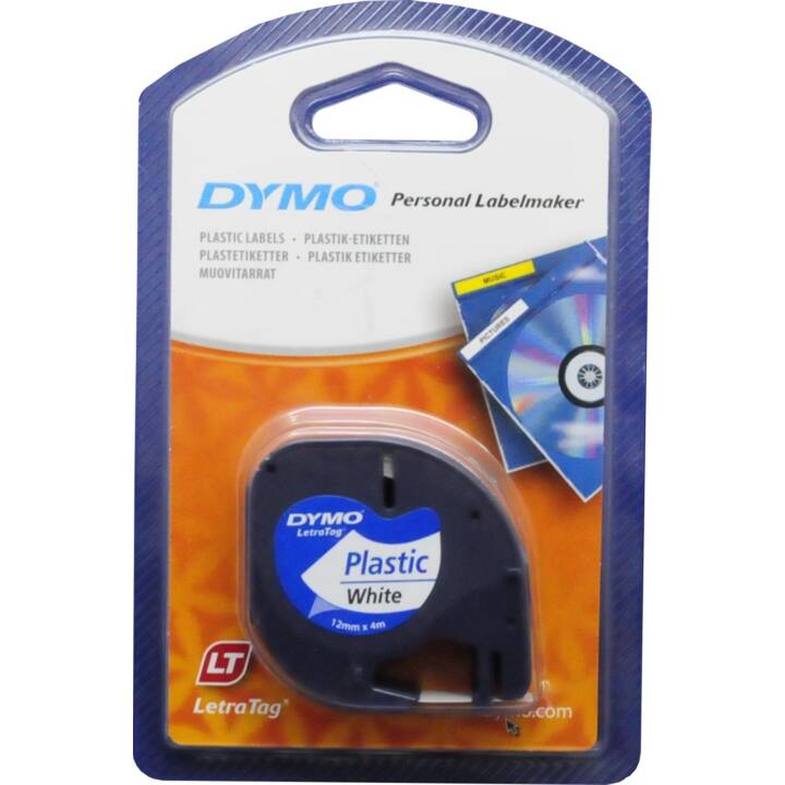 Ruban d'étiquettes Dymo LetraTag 91201 - 12 mm - Blanc - Papeterie Michel