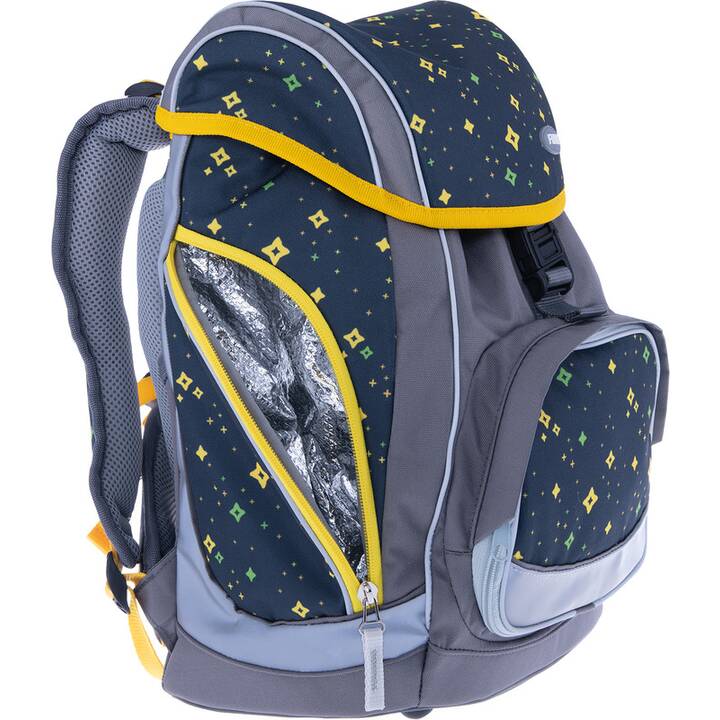 FUNKI Schulranzen Set Flexy-Bag  Alien (28 l, Blau, Mehrfarbig)