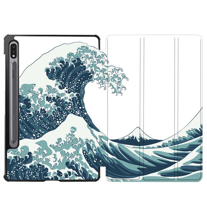 EG coque pour Samsung Galaxy Tab S8+ 12.4" (2022) - vert - vague