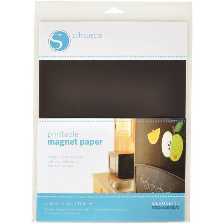 SILHOUETTE Magnetpapier (Schwarz, A4, 4 Stück)