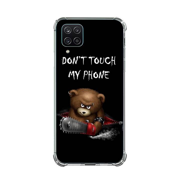 EG Backcover (Galaxy A12, Text, Schwarz)