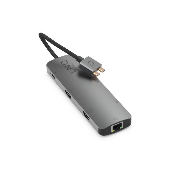 LINQ BY ELEMENTS Dockingstation 7in2 D2 Pro (2 x HDMI, RJ-45 (LAN), 2 x USB Typ-A, USB Typ-C)