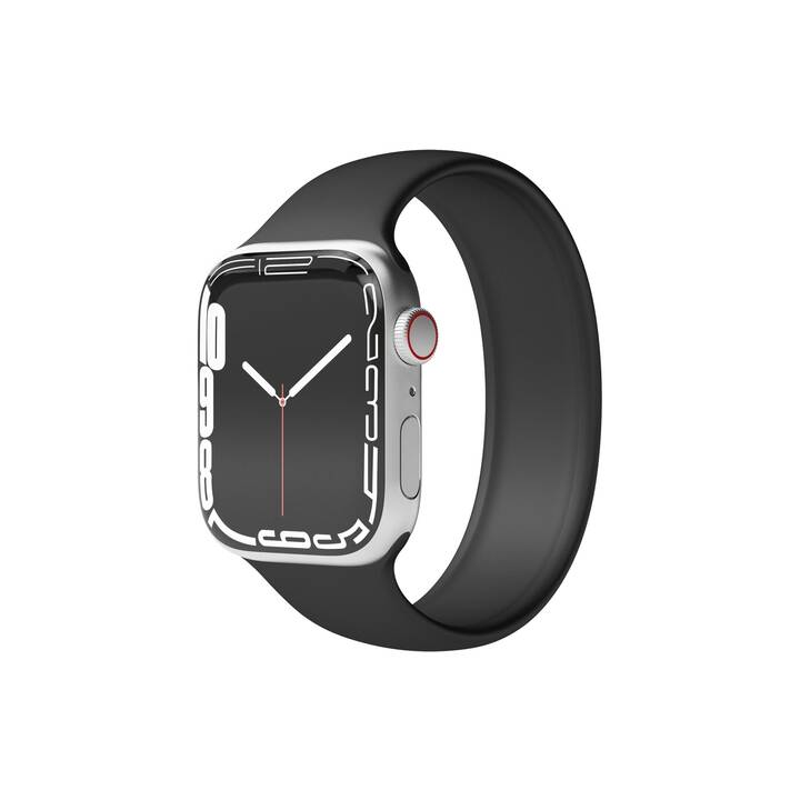 VONMÄHLEN Solo Loop Armband (Apple Watch Series 7 / Ultra / Series 2 / Series 5 / SE / Series 8 / Ultra 2 / Series 1 / Series 9 / Series 3 / Series 4 / Series 6, Schwarz)