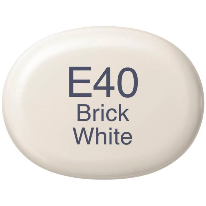 COPIC Marqueur de graphique Sketch E40 Brick White (Blanc, 1 pièce)