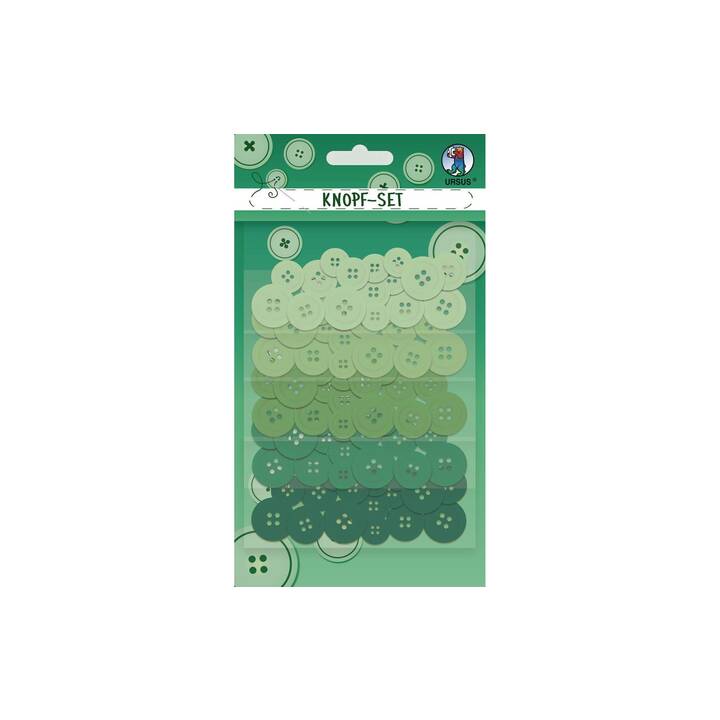 URSUS Mélange de boutons (Vert, 80 pièce)