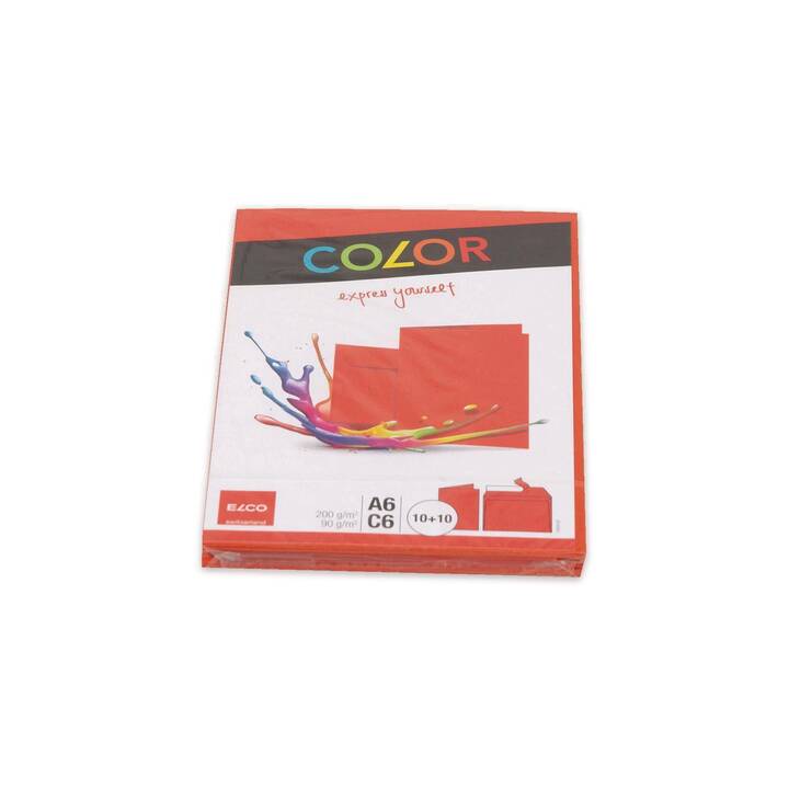 ELCO Enveloppes C6/A6 Color (C6, A6, 20 pièce, FSC)