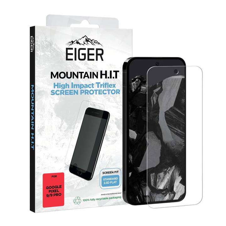 EIGER Verre de protection d'écran Mountain H.I.T (Google Pixel 9, Pixel 9 Pro, 1 pièce)