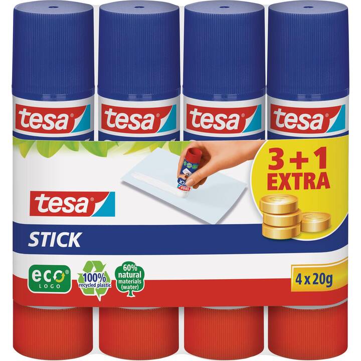 TESA Stylo à coller (20 g, 4 pièce)