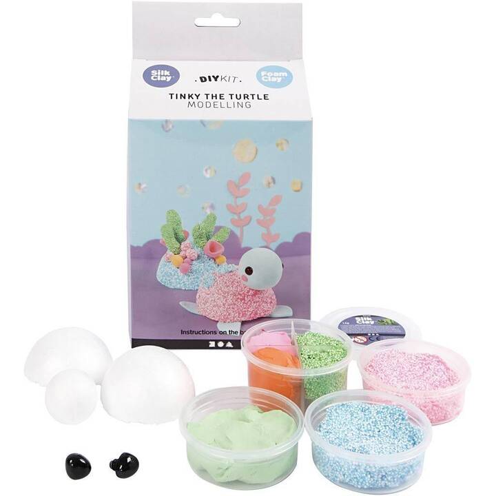 CREATIV COMPANY Pâte à modeler Foam & Silk Clay Set Tinky (Multicolore)
