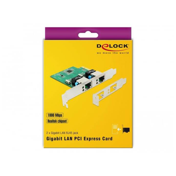 DELOCK Netzwerkadapterkarte (2 x RJ-45 (LAN))