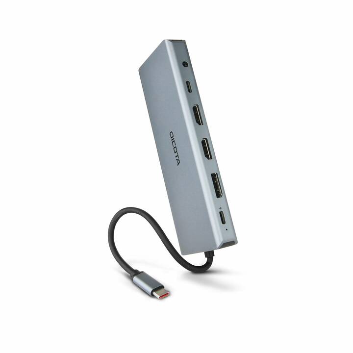 DICOTA Stazione d'aggancio (DisplayPort, 2 x HDMI, RJ-45 (LAN), 3 x USB 3.0 di tipo A, USB di tipo C, USB di tipo A)