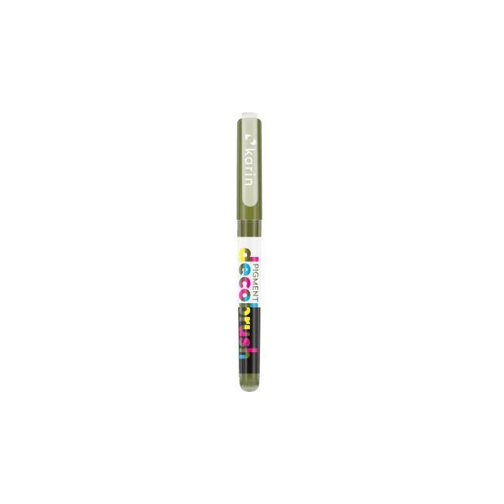 KARIN Marcatore creativo Pigment Deco Brush 371U (Verde oliva, 4 pezzo)