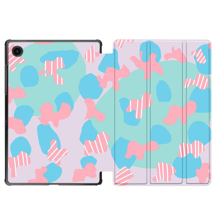 EG coque pour Samsung Galaxy Tab A8 10.5" (2021) - fleurs - rose