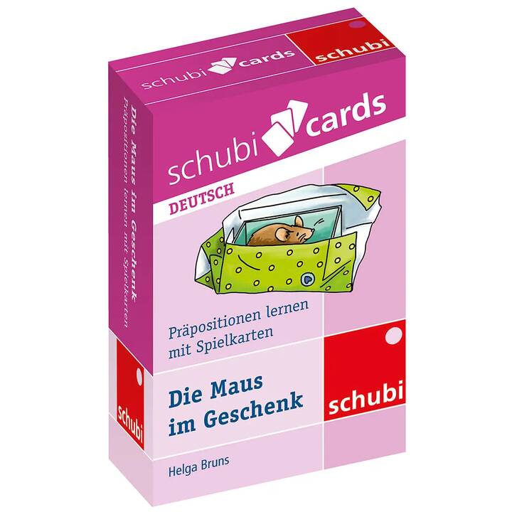 SCHUBI Die Maus im Geschenk / Präpositionen lernen mit Spielkarten (Tedesco)