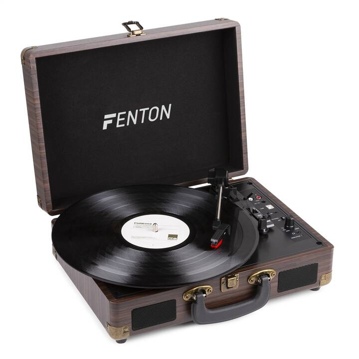 - (Braun) Interdiscount Plattenspieler FENTON Wood RP115
