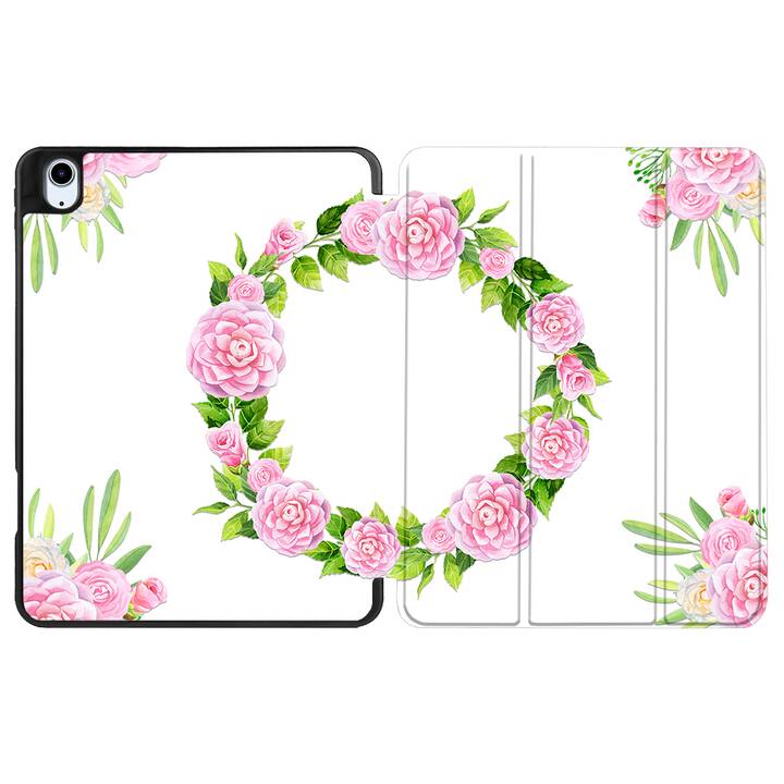 EG coque pour iPad Air 10.9" (2022) 5e génération - rose - fleurs