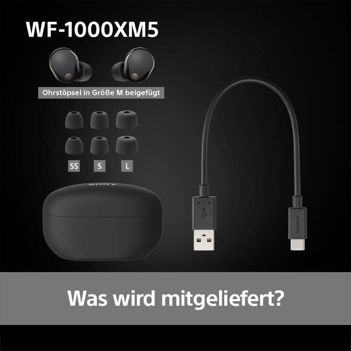 SONY WF-1000XM5 (ANC, Bluetooth 5.3, Schwarz)