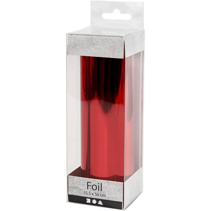 CREATIV COMPANY Pellicola colore Metallic (15.5 cm x 50 cm, Rosso)