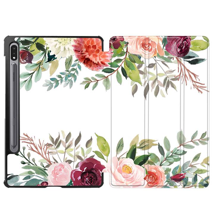 EG coque pour Samsung Galaxy Tab S8 11" (2022) - Multicolore - fleurs