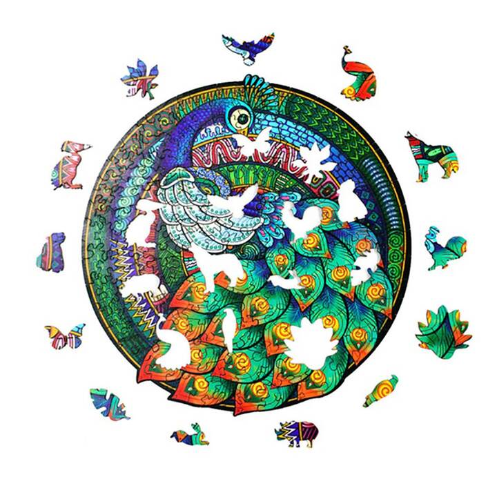 EG Puzzle - Grün - Pfau