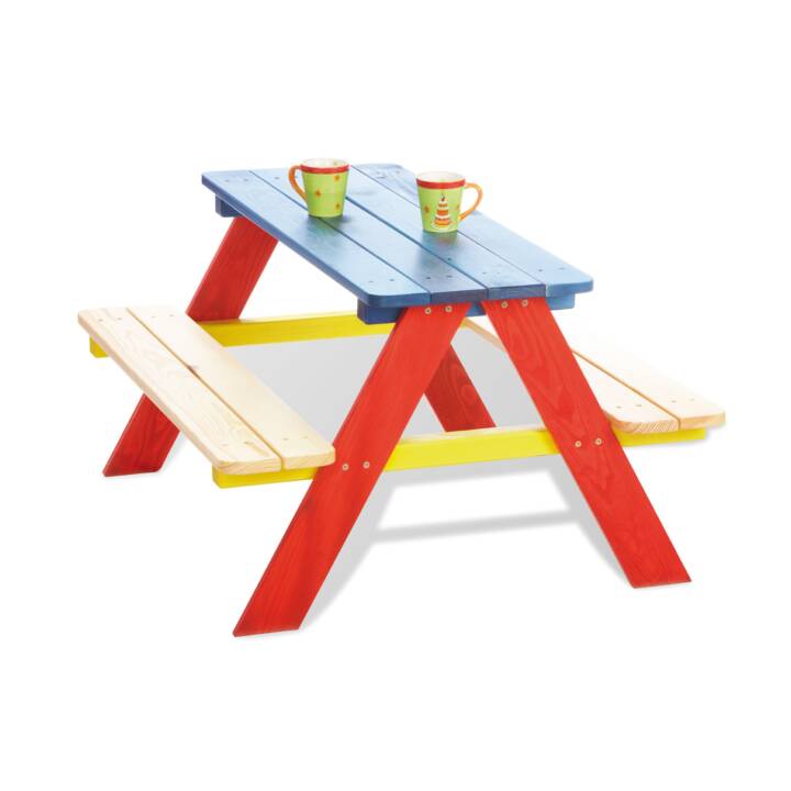 PINOLINO Set di tavoli e sedie per bambini Nicki (Giallo, Rosso, Blu)